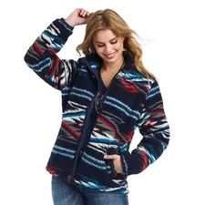 Ariat® Women Collection Centinela Navy Small Fleece Chimayo Western Aztec