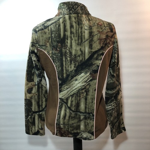 MOSSY OAK Women’s Small 4-6 INFINITY BREAKUP Camo Fleece 1/2 Zip Jacket Sweater - Picture 3 of 12