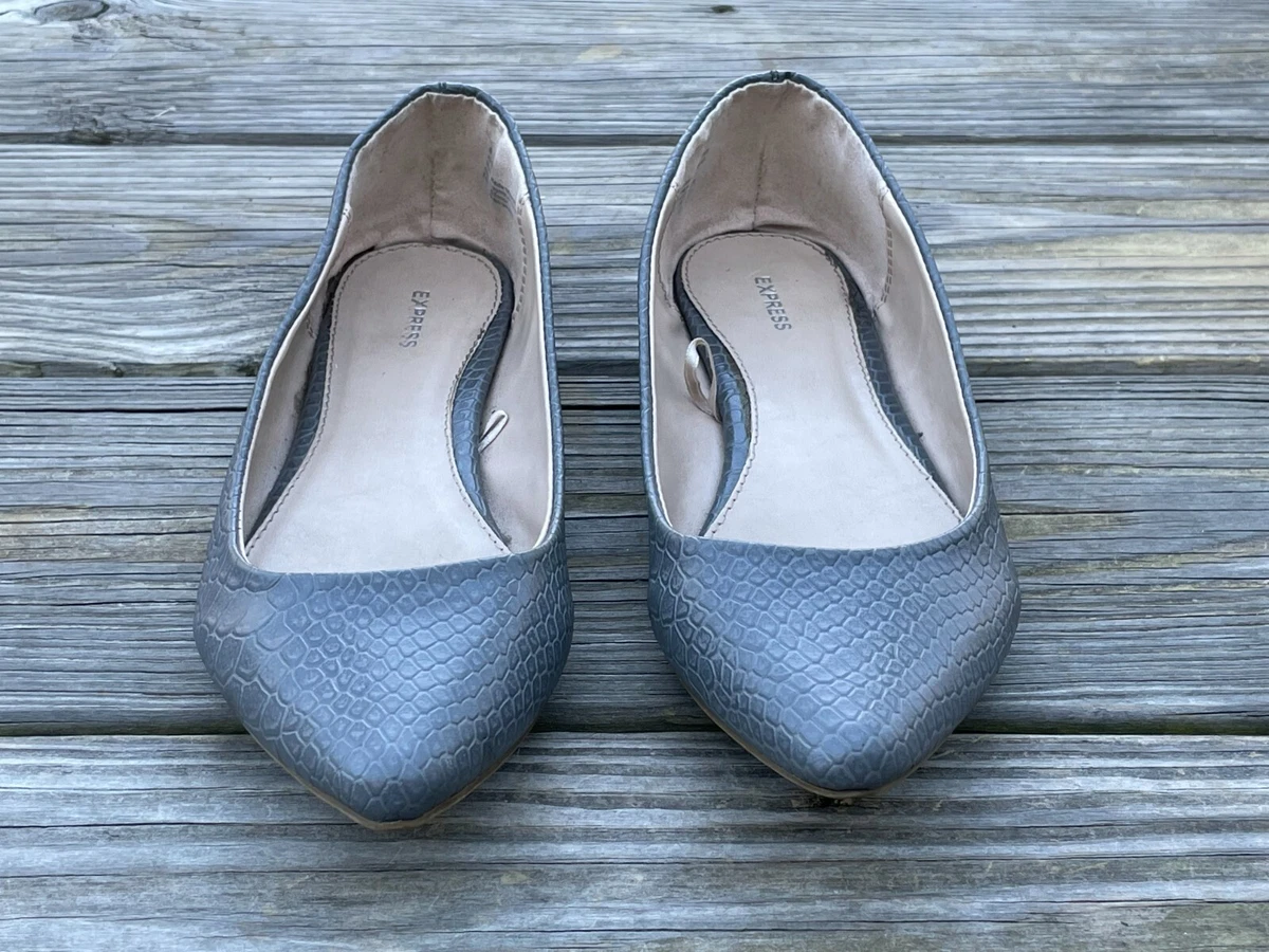Express snakeskin flats clearance