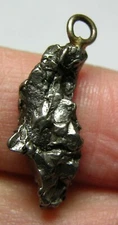 #22 Argentina 16.40ct Natural Rock From Space Meteorite Rough Pendant 3.25g 22mm