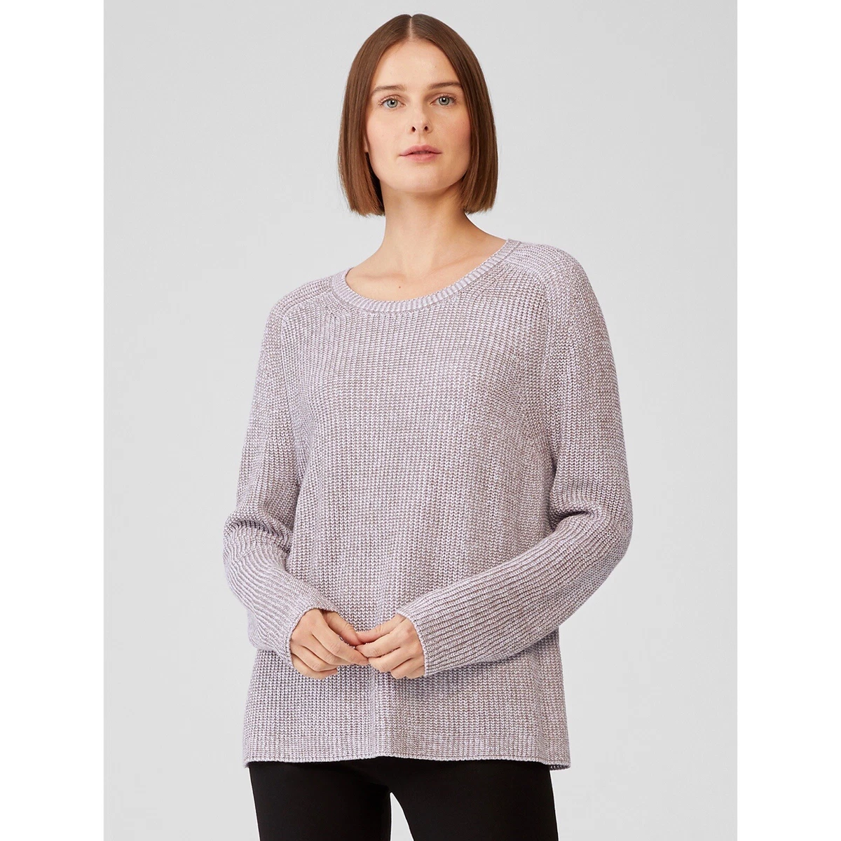 Eileen Fisher Peruvian Organic Cotton Blend Crew Neck eBay