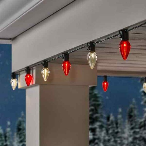NEW! Home Accents Holiday - 100 Red/White C9 LED Lights Steady Lit - FREE SHIP! - Picture 3 of 6