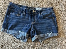 WOMENS AEROPOSTALE MIDI JEAN CUTOFF SHORTS CUTOFF SIZE 4