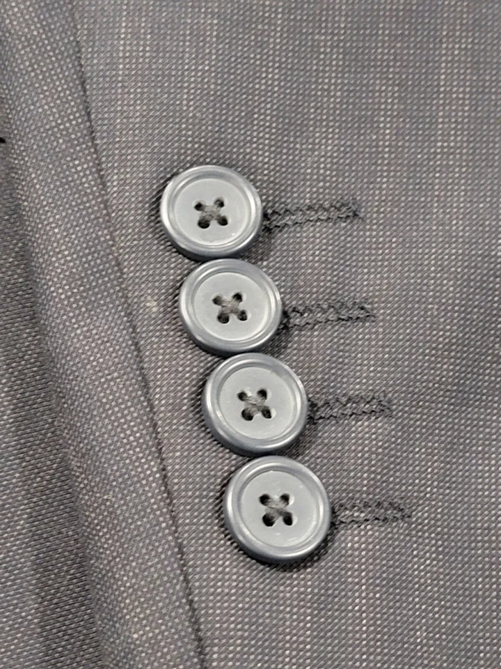 42S Men's Structure Blazer Black Subtle Stripes Sport Coat New W/out Tags - Image 4 of 4