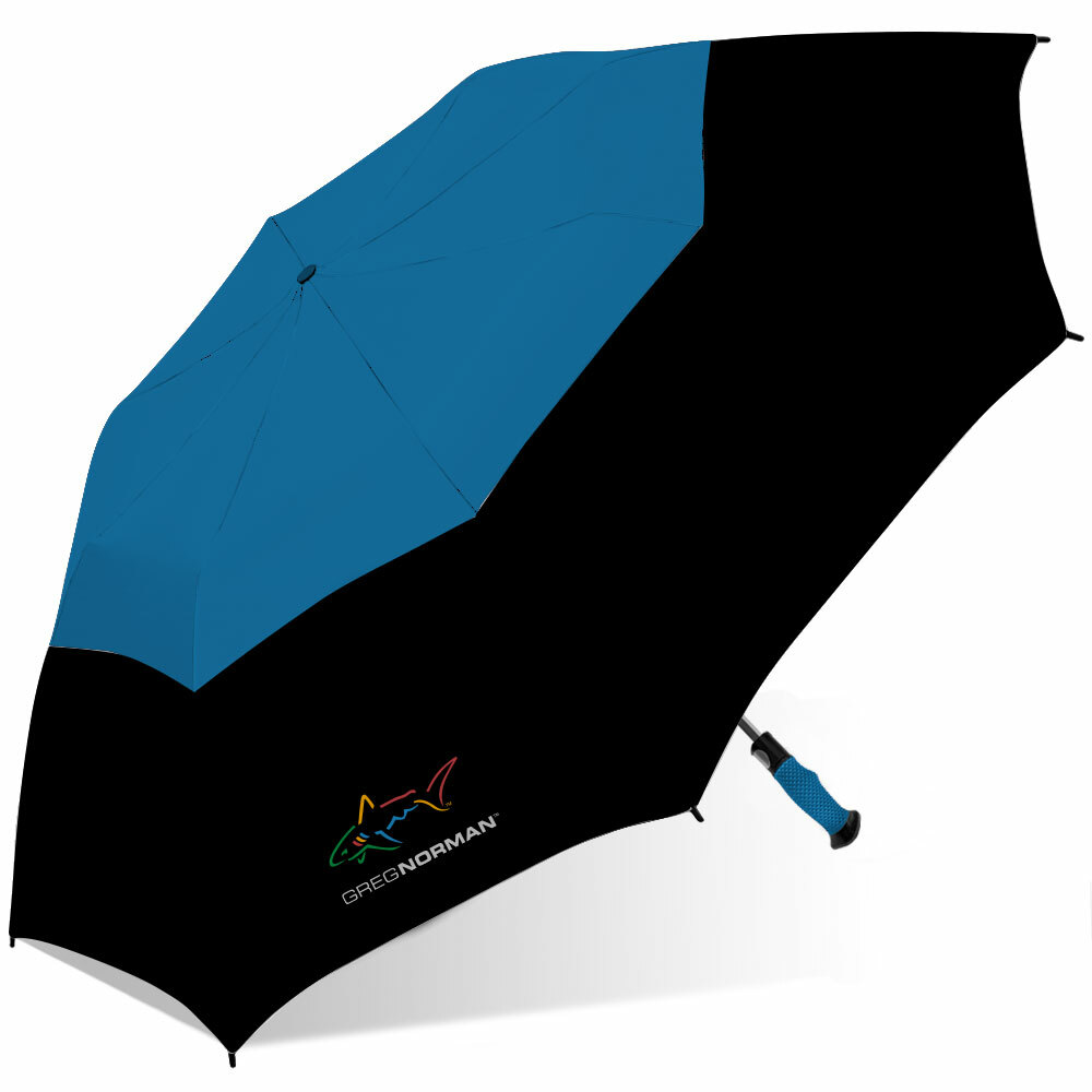 Greg Norman  Shark 56" Double Canopy Folding 2-Person Umbrella WC