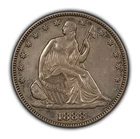 1888 50c Seated Liberty Half Dollar PQ Key Date Business Strike NGC AU Det B4772