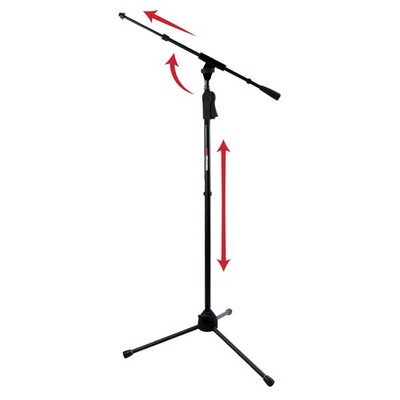 Frameworks Deluxe Tripod Microphone Stand with Clutch Height Adjustment and T...