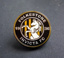 FOLKESTONE INVICTA FOOTBALL CLUB BUTTERFLY PIN BADGE