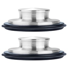 2Pcs Kitchen Sink Drain Stopper Stainless Steel and Rubber Splash Guard