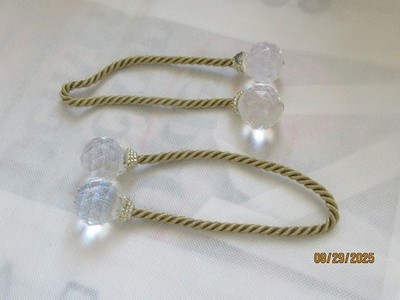 Vintage Glass Balls Tassel Rope , 12'' , Furniture Accent Item , Unique