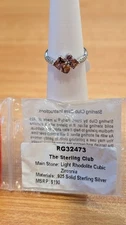 Bomb Party "The Sterling Club" RG32473 Light Rhodolite / Sterling Silver Size 8