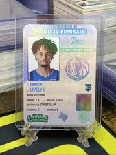 Dereck Lively II 2023-24 Panini Contenders Permit To Dominate Rookie SP Case Hit
