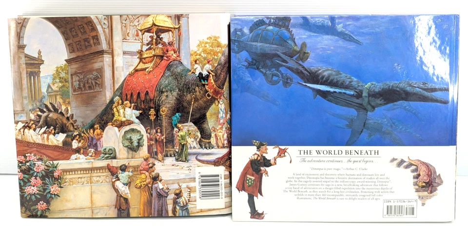 James Gurney Books, Dinotopia & The World Beneath Hardcover Dust Jacket Book - image 2 of 4