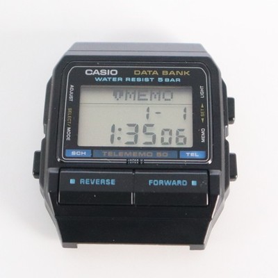 CASIO DB-55W DATA BANK Digital Watch with Tag Rare Vintage Head