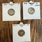 1920 P/D/S MERCURY SILVER DIMES TRIO - 90% SILVER - NICE DETAIL - ESTATE FIND
