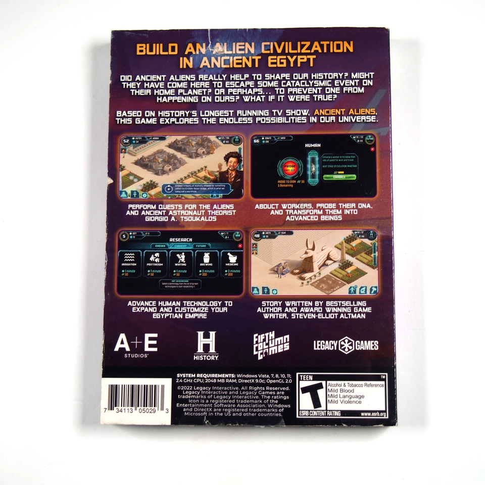 Ancient Aliens The Game PC CDROM History Channel Legacy Games