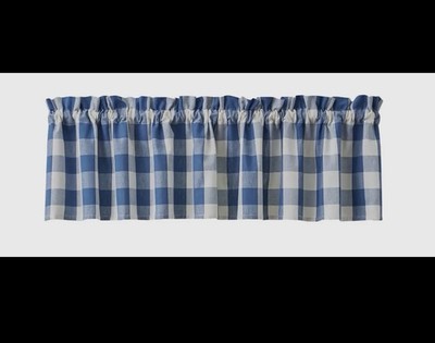 WICKLOW China Blue Valance Buffalo Check Farmhouse 14''x 72'' by Park Designs