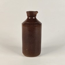 Antique 19th Century Salt-Glazed Stoneware Master Ink Bottle - 5" Tall