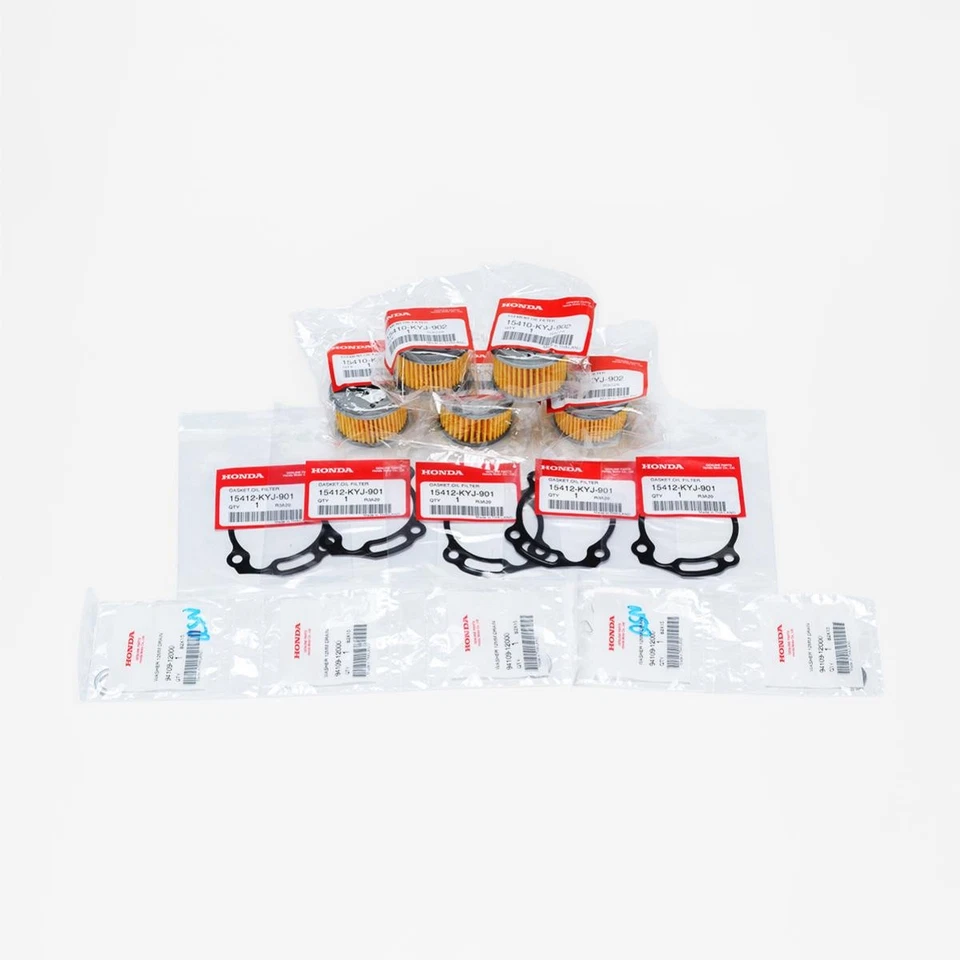 HONDA CRF250L M RL CRF300L LR OIL FILTER GASKET CRUSH WASHER X5 SET 12-22 - Image 2 of 4