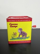Curious George Jack In The Box Wind-Up Musical Pop-Up Toy Works Great