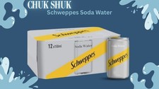 Schweppes Soda Water Sparkling Soft Drink 150ml Mini Cans - ( Pack of 12 )