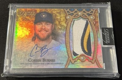 2022 Topps Dynasty Corbin Burnes Dynastic Deed Patch Auto #d 05/10 No. DAP-CBU1