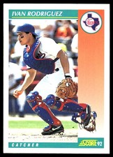 Ivan Rodriguez 1992 Score #700 Texas Rangers MLB READ FREE SHIPPING AutographDen