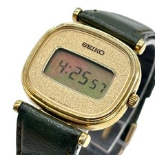 SEIKO Vintage Digital Gold F332-5020 Watch Rare Authentic Used