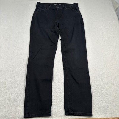 Mott & Bow Boyfriend Jeans Women 32X30 High Rise Slim Straight Allen Denim Black