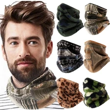 Thermal Fleece Winter Neck Gaiter Warmer Cycling Ski Hunting Face Mask Scarf
