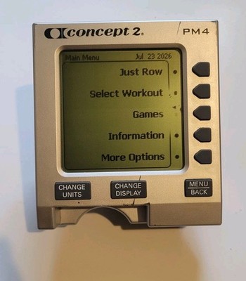 Concept 2 Indoor Rower PM4 Monitor Console Computer Readout