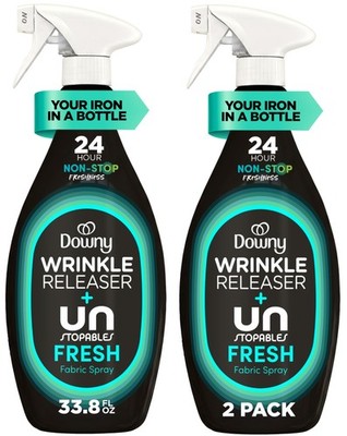 All-in-One Wrinkle Releaser & Fabric Refresher, Unstopables Scent, 2-Pack