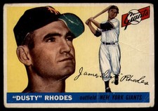 1955 Topps #1 Dusty Rhodes P Poor NY Giants                 ID:102172