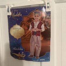 Disney Aladdin Halloween Costume Cosplay Toddler Size 3-4 Top Pants Hat Belt Set