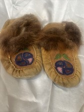 antique moccasins handmade beaded leather Native American original