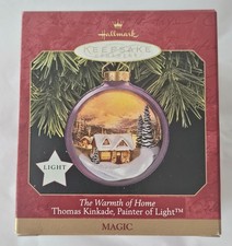 Hallmark Keepsake Magic Ornament 1997 The Warmth of Home Thomas Kinkade