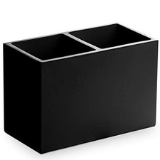 Multi Purpose 2 Compartment Organizer - Makeup Brush Holder Makeup Matte Black