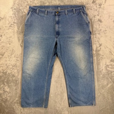 Vintage OshKosh B'Gosh Carpenter Jeans Mens 46x29 Blue Denim Workwear USA Made
