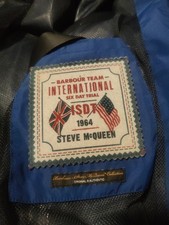 Barbour International Steve Mcqueen Lightweight Blue Coat Jacket Large