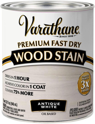 Premium Fast Dry Wood Stain, Quart, Antique White
