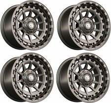 GTW Barricade 14 Inch Bronze Aluminum Golf Cart Wheel | 3:4 Offset | Set of 4