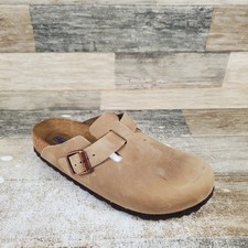 Birkenstock Boston Clogs Womens Sz 6 Narrow Tobacco Brown Oiled Leather