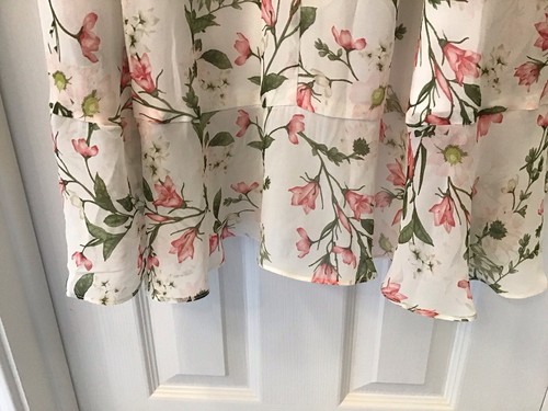 Jessica Howard Spring Summer Dress 20W White Pink Green Flowers - Picture 10 of 11