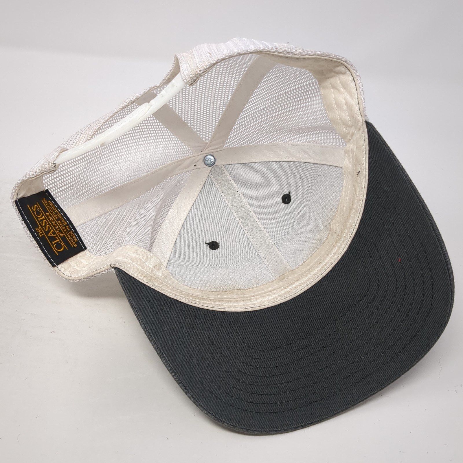 Circle Sunset Patch Snapback Trucker Hat Gray One… - image 7