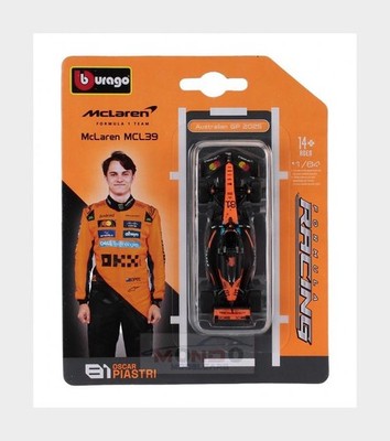 1:64 Burago Mclaren F1 Mcl39 #81 Season 2025 Oscar Piastri BU58001-P Modell
