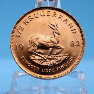 Südafrika 1/2 Rand Krügerrand 1982 (2.) 1/2 Oz Gold Vz