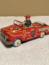 Yoshiya KO Fire Truck No. 119 Made in Japan Friction Car