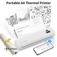 A4 Portable Thermal Printer Wireless Inkless Mobile Printer for Phone Laptop