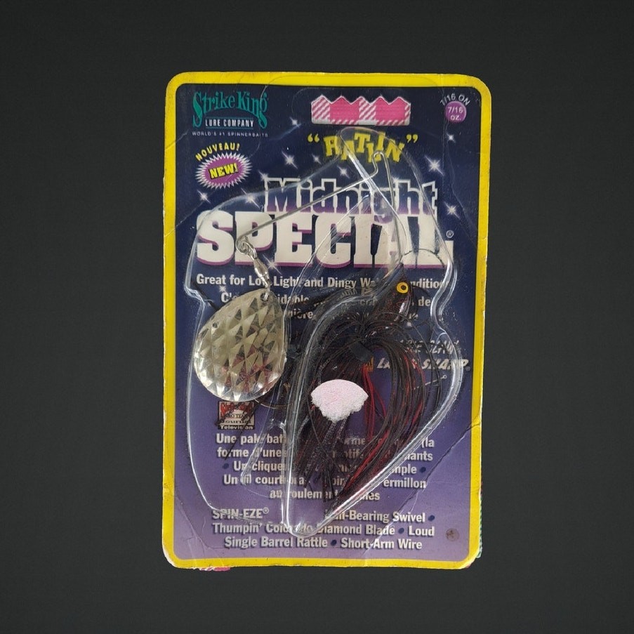 New Strike King Midnight Special Spinnerbait 7/16 oz MS716-96 Red & Black