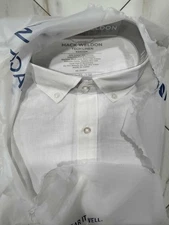 Mack Weldon Tech Linen Dress Shirt - White - Medium